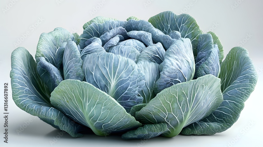 Obraz premium Vibrant Green Cabbage Floral Arrangement in Close up Shot