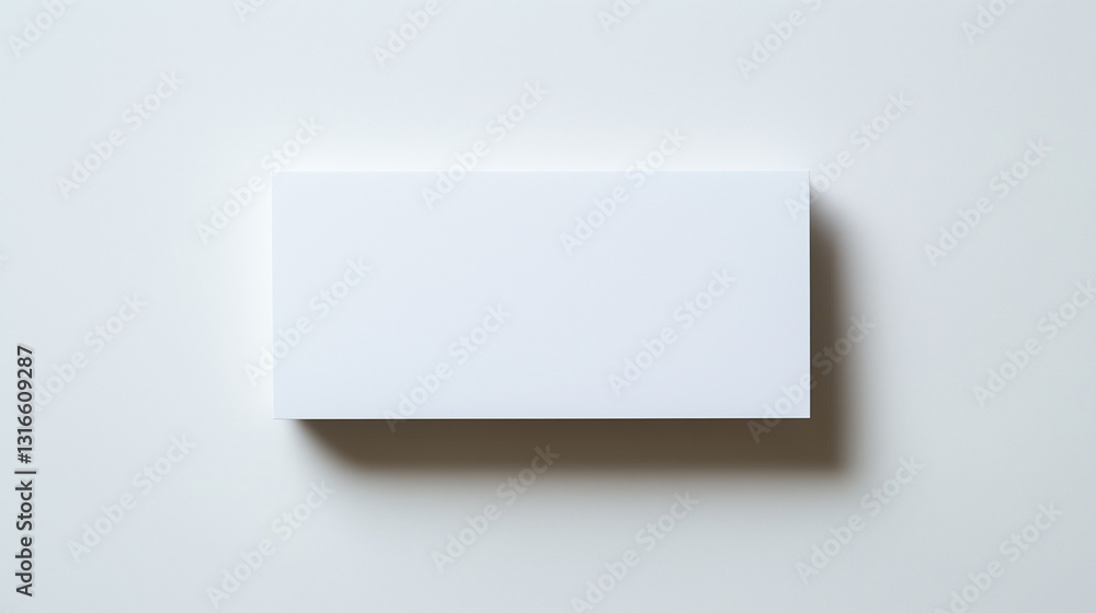 Blank white card on a flat surface, symbolizing simplicity and clarity in design. Blank white card on a flat surface, symbolizing simplicity and clarity in design.