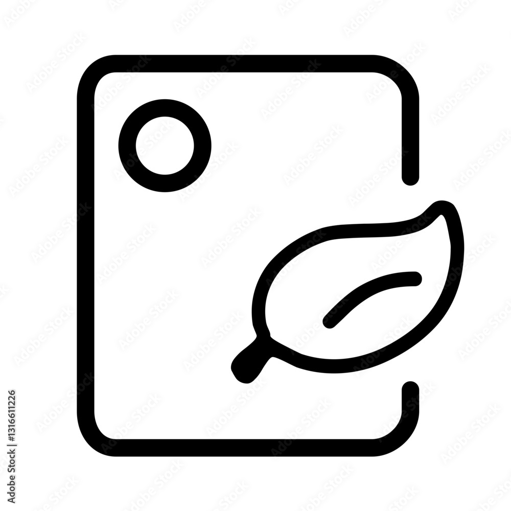 Eco-friendly Product Label Showcasing Natures Touch With A Clean Minimalist Design And Bold Outlines Eco-friendly Product Label Showcasing Natures Touch With A Clean Minimalist Design And Bold Outlines