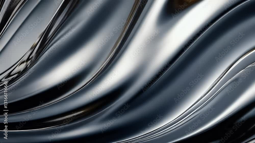 Abstract Liquid Metal Texture: Dark Gray Flowing Waves Abstract Liquid Metal Texture: Dark Gray Flowing Waves