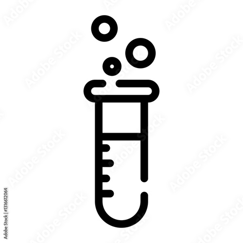 chemical sample bottles cut line icon