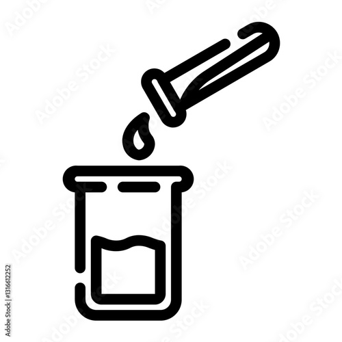 pour the reagent cut line icon