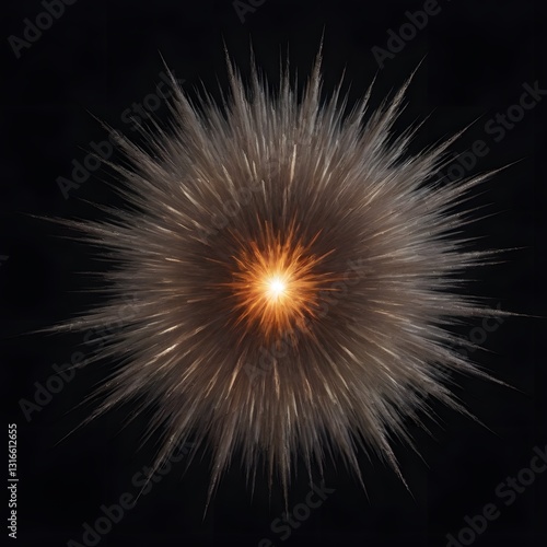 energy power explosion effect isolated on a black background