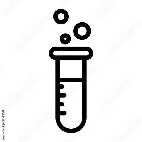 chemical sample bottles line icon