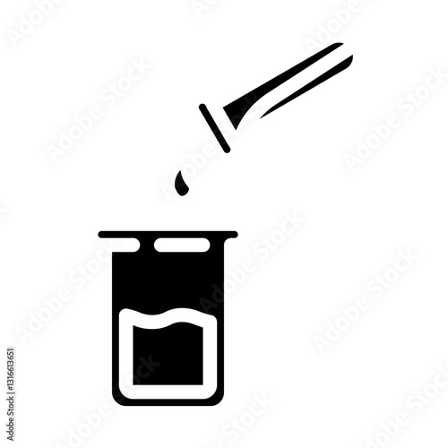 pour the reagent solid icon