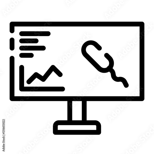 display of microbes on the monitor cut line icon