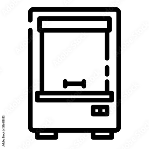 incubation cupboard cut line icon