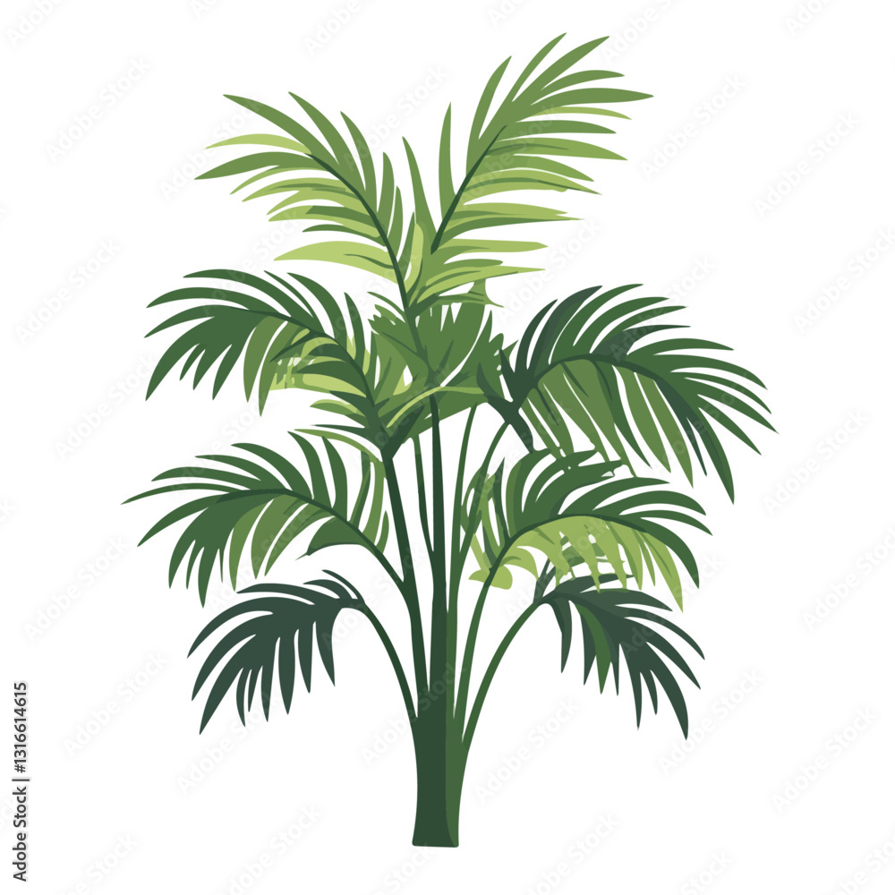 2D flat vector illustration Majesty Palm icon isolated on a white background.
2D flat vector illustration Majesty Palm icon isolated on a white background.
