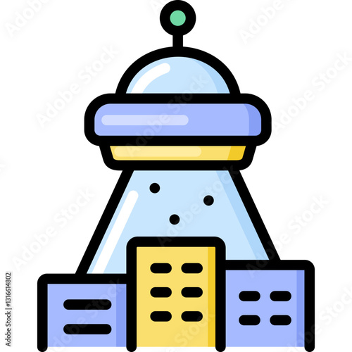 city invasion by ufo icon