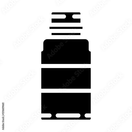 reagent bottle solid icon