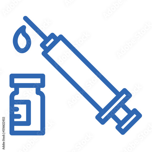 injectable chemicals color icon