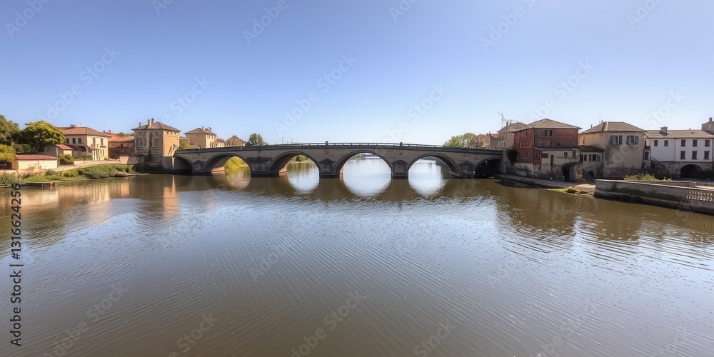 Obraz premium French countryside landscape, Canal du Midi, Carcassonne