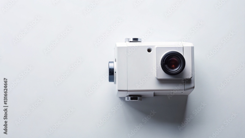 Futuristic Laser Rangefinder - Top-Down View with Copy Space Futuristic Laser Rangefinder - Top-Down View with Copy Space