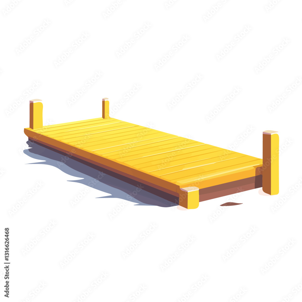 2D flat vector illustration Yellow Dock icon isolated on a white background.
2D flat vector illustration Yellow Dock icon isolated on a white background.