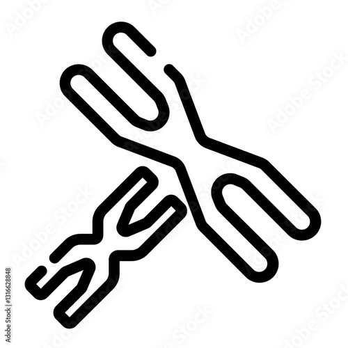 chromosome cut line icon
