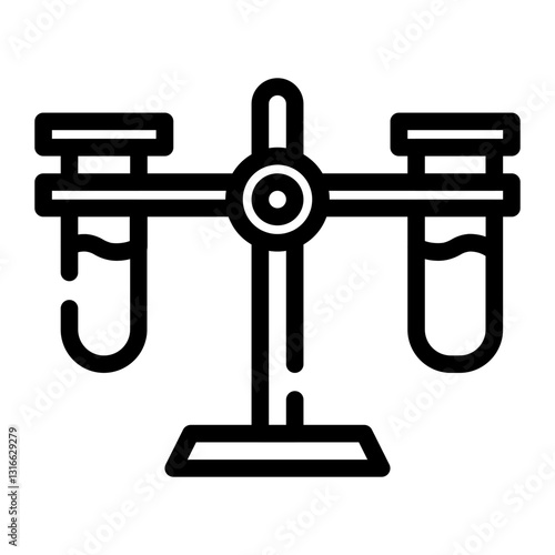 static, reagent buffer cut line icon