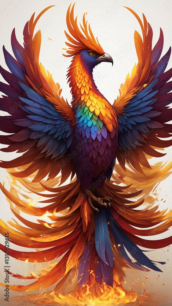 Fototapeta premium red and yellow bird