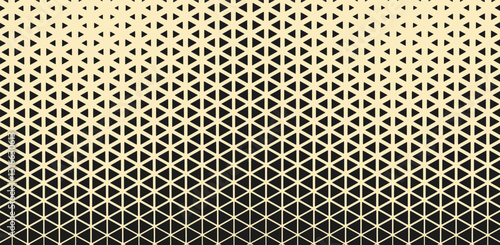Triangular Halftone Texture Retrowave Vector Geometric Technology Abstract Background. Half Tone Triangles Retro Colored Pattern. Minimal 80s Style Dynamic Tech Structure Wallpaper