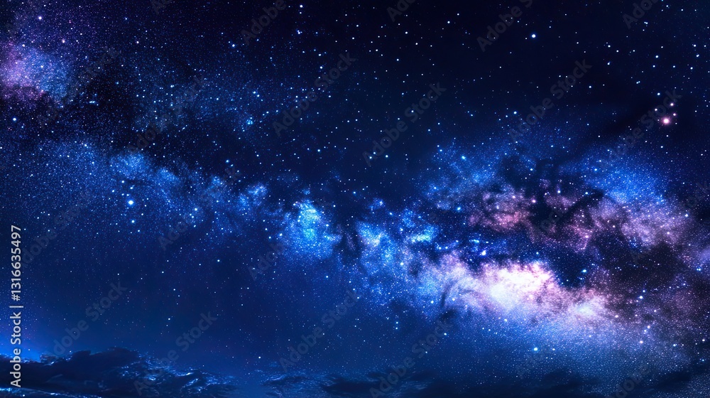 Obraz premium Stunning Night Sky with Stars and Galaxies in Cosmic Display