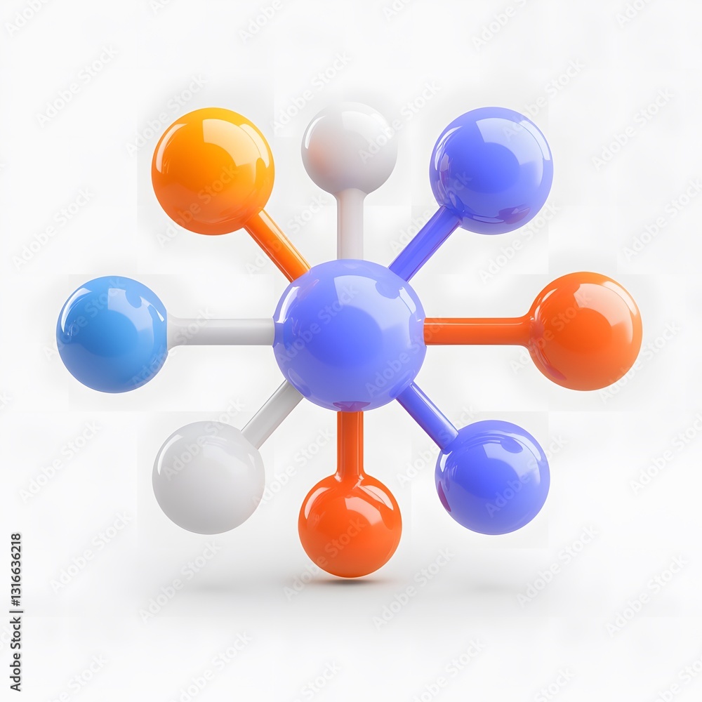 Molecular structure visualization science lab 3d model clean environment aesthetic view educational concept Molecular structure visualization science lab 3d model clean environment aesthetic view educational concept