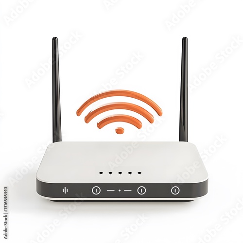 Setting up a home router for optimal wi-fi connectivity home office technology setup indoor environment close-up view digital networking