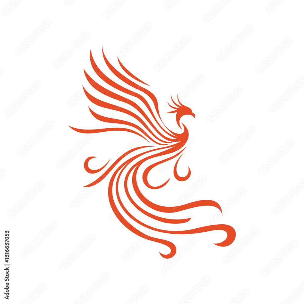 abstract phoenix bird logo design abstract phoenix bird logo design