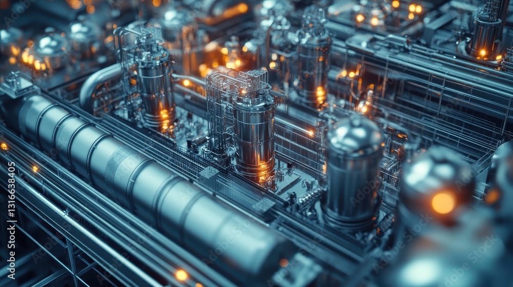 A carbon capture facility converting CO2 emissions into useful products like fuel, Climate Change, Sustainable and innovative A carbon capture facility converting CO2 emissions into useful products like fuel, Climate Change, Sustainable and innovative