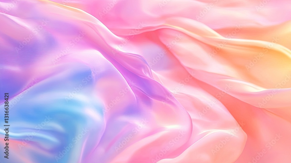 Fototapeta premium Soft Pastel Flowing Fabric with Gentle Light Patterns