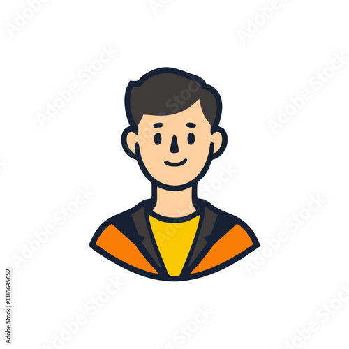 People icon character flat design. Cartoon avatar, profile in vector illustration