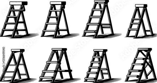ladders collection - vector