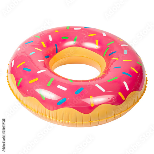 Inflatable donut ring isolated on a transparent background