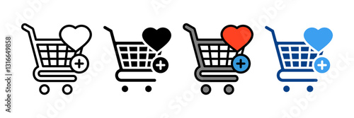 Wishlist Icon Set Multiple Style Collection