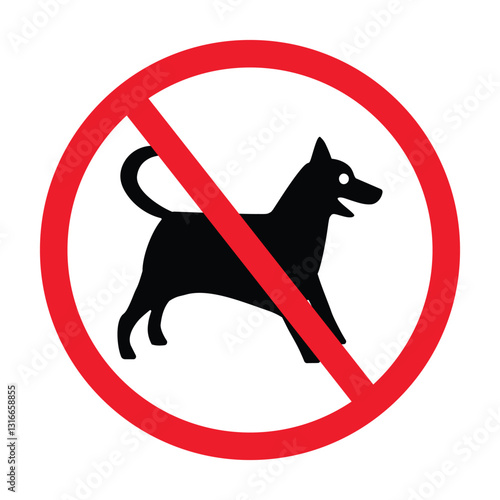 no pet vector icon. no animal allowed sign. no pets allowed sign icon. dog prohibition sign. no dog sign. animal and pet prohibition. prohibition sign. vector illustration on transparent background.