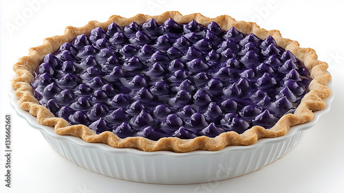 Fresh berry pie just out of the oven, dessert photography shot photo