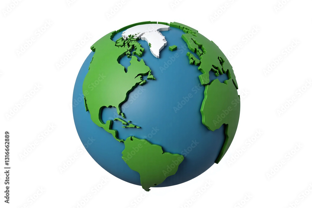 3D rendering of the earth surrounded by trees 3D rendering of the earth surrounded by trees