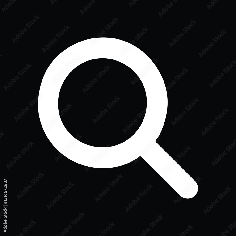 web search icon vector isolated on black background web search icon vector isolated on black background