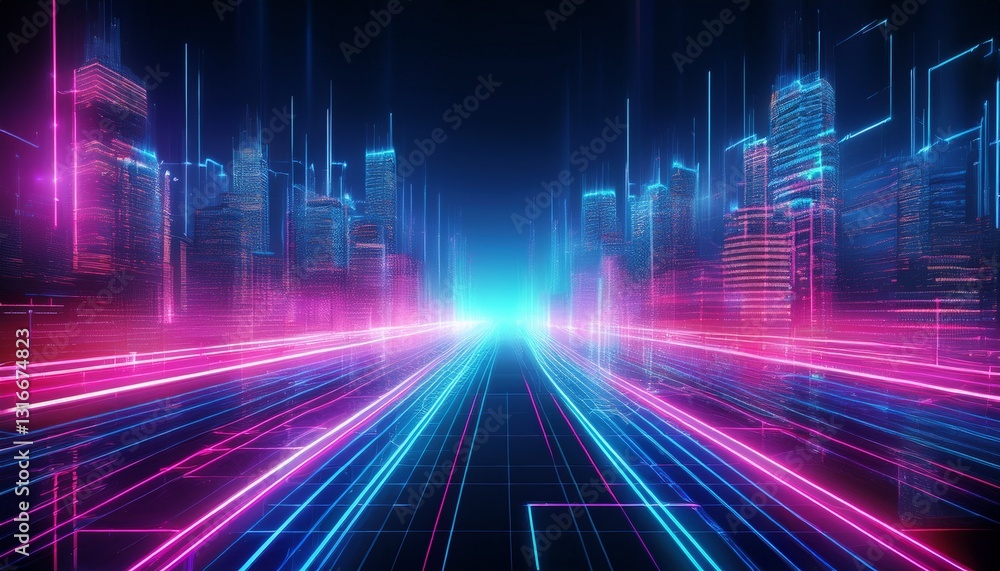 Cyberpunk-inspired background with glowing neon blue and pink lines, soft blur effects, and a futuristic atmosphere. High-tech, digital aesthetic with a sleek, vibrant, and immersive sci-fi feel.
Cyberpunk-inspired background with glowing neon blue and pink lines, soft blur effects, and a futuristic atmosphere. High-tech, digital aesthetic with a sleek, vibrant, and immersive sci-fi feel.
