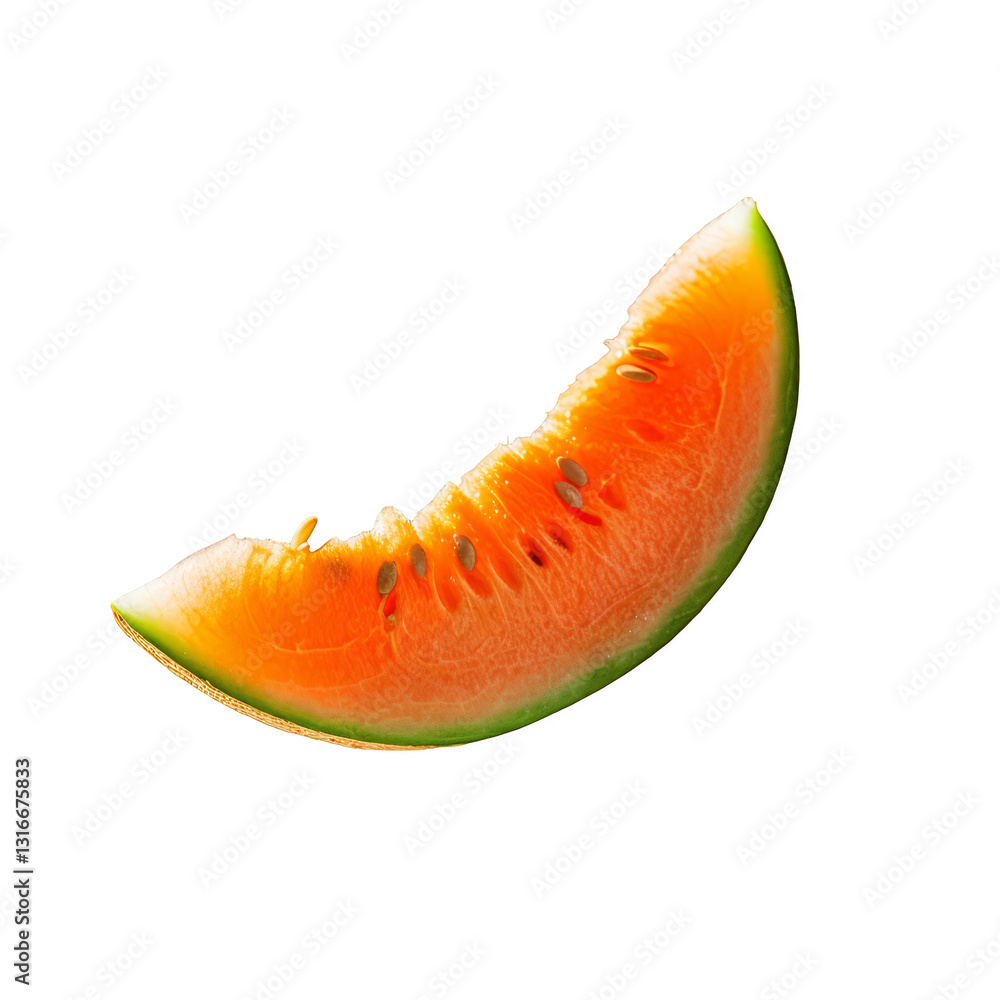 A vibrant slice of watermelon, juicy and refreshing, summer's delightful treat. Perfect for hot days A vibrant slice of watermelon, juicy and refreshing, summer's delightful treat. Perfect for hot days