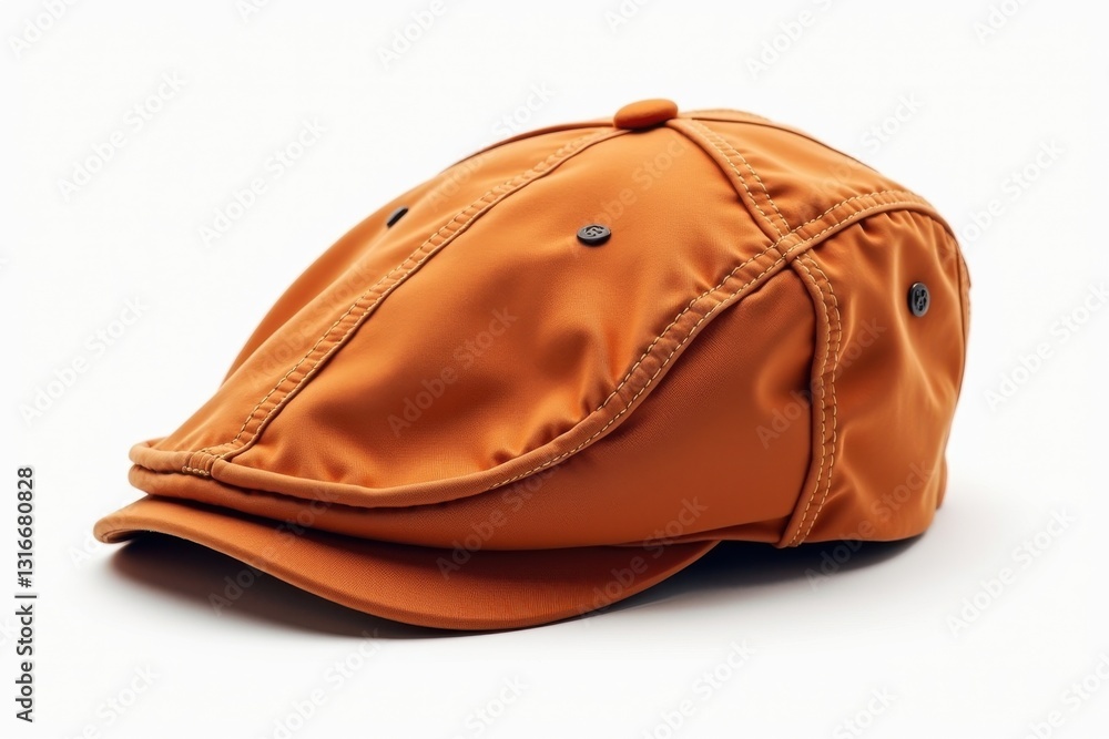 Stylish orange cap with unique design and texture Stylish orange cap with unique design and texture