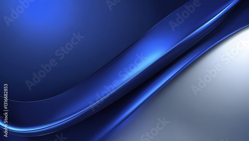A sleek gradient background transitioning from deep royal blue to metallic silver, exuding professionalism and a futuristic corporate feel, ideal for finance and technology branding.