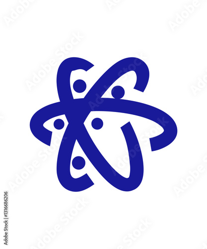 Atom or molecule icon filled