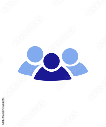 Team members icon with two tone