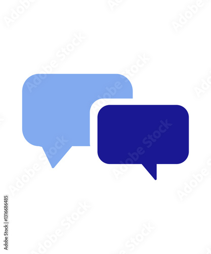 speech bubble icon with two tone