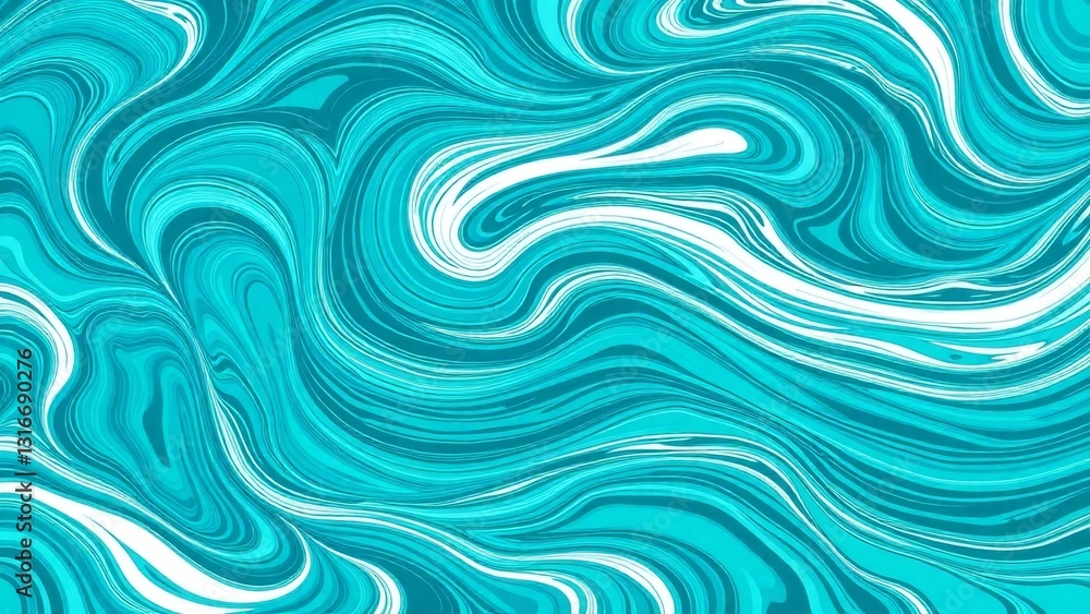 Abstract Aqua Swirling Design Abstract Aqua Swirling Design