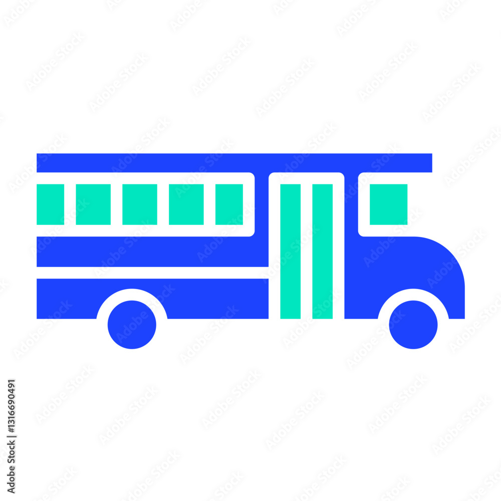 School Bus Vector Icon Design Illustration School Bus Vector Icon Design Illustration