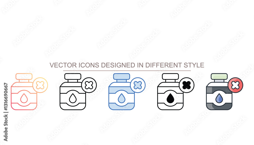 No Water In Tank icon design with white background stock illustration No Water In Tank icon design with white background stock illustration