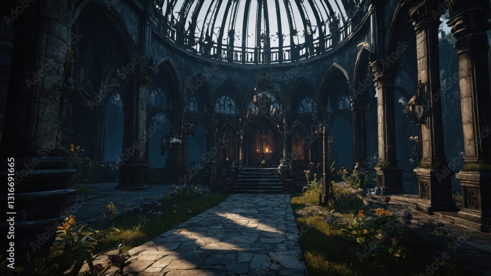 Obraz premium The darkest hour reveals heroes in a gothic MMO