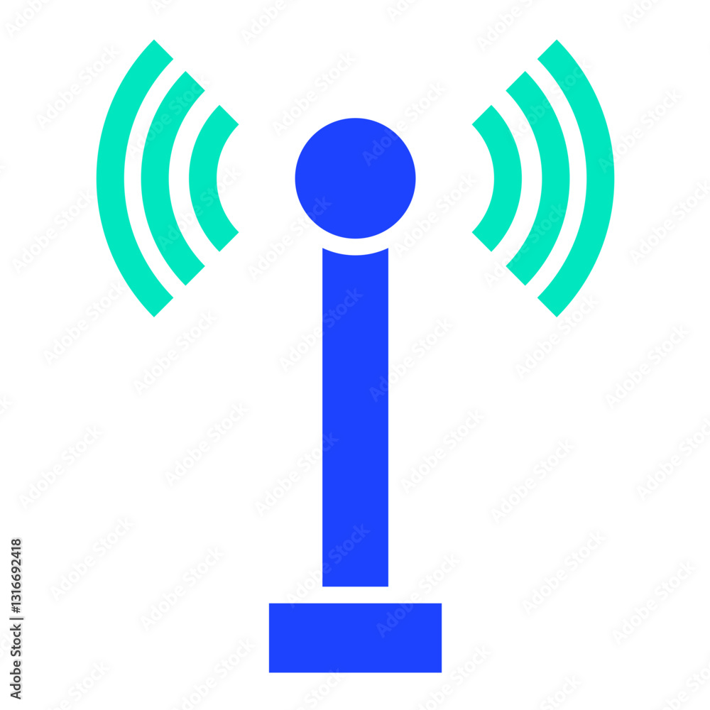 Radio antenna Vector Icon Design Illustration Radio antenna Vector Icon Design Illustration