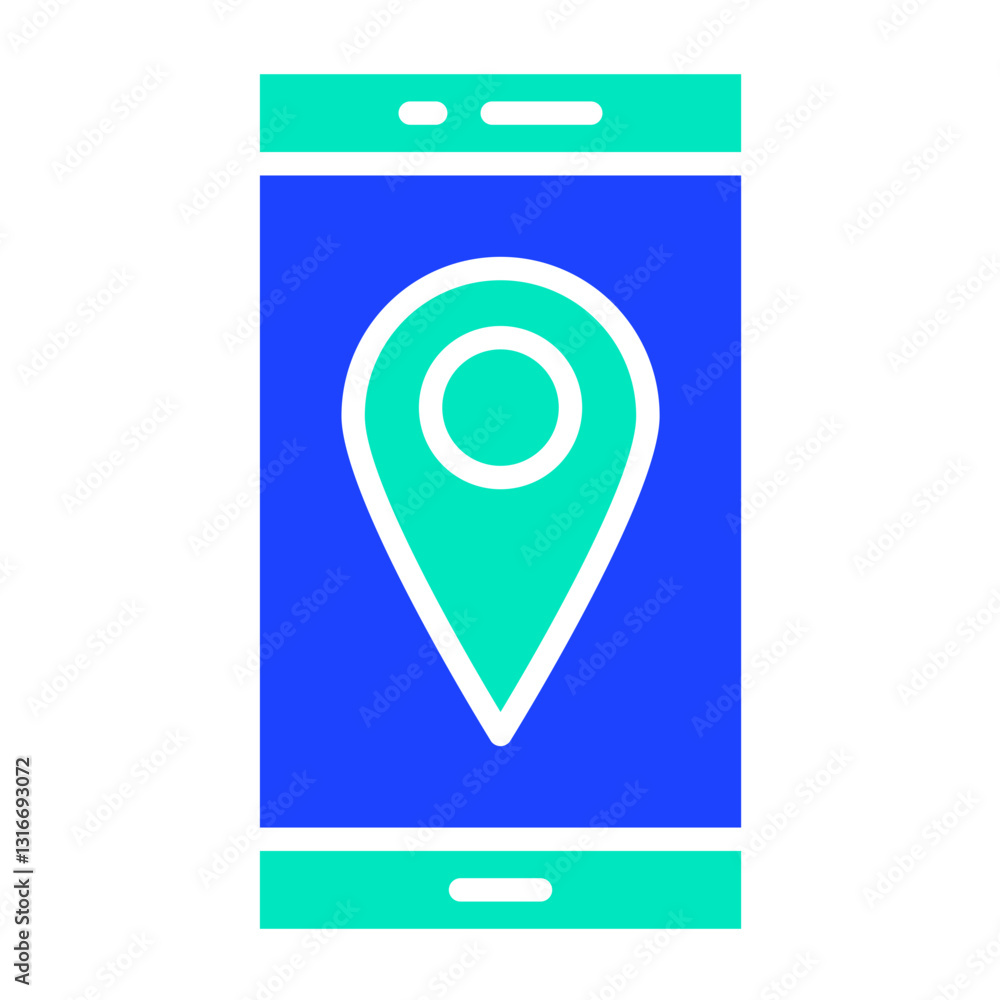 Mobile location Vector Icon Design Illustration Mobile location Vector Icon Design Illustration