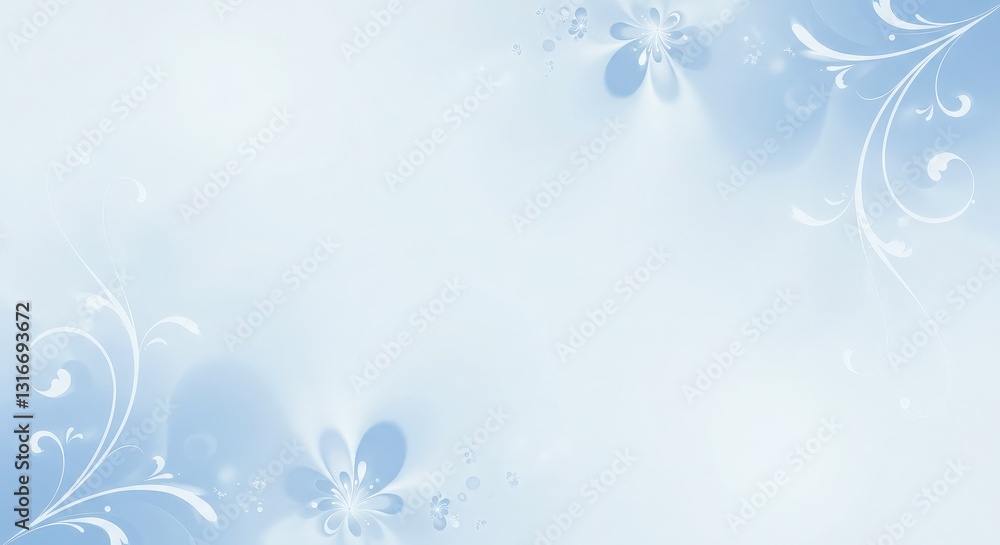 Blue cool background floral wave pattern seamless design with blue ocean swirls and vintage texture, featuring flowers and leaves in a decorative natural backdrop Blue cool background floral wave pattern seamless design with blue ocean swirls and vintage texture, featuring flowers and leaves in a decorative natural backdrop